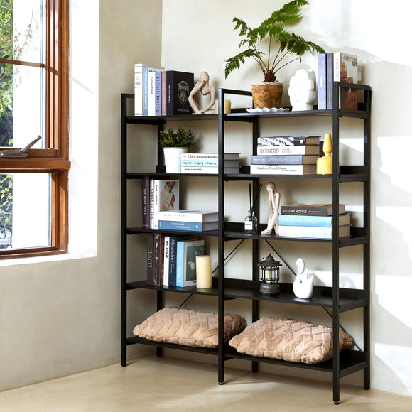 5 Tier Bookcase, 41.24'' Book Case Tall Bookshelf for Books, Display Shelves Shelf Storage Organizer, 5 Open Book Shelves Netstar Furnish