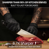 KnifeSaga Knife Set, 15 Pcs Kitchen Knife Block Set, Enduring Razor-Sharp High Carbon Stainless Steel Chef Knife Set with Block and Sharpener