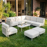 LayinSun 9 Pieces Patio Furniture Set with Coffee Table