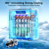 Kismile 68 Can Mini Fridge 1.7 Cu.Ft Beverage Refrigerator for 16 Bottle, Mini Refrigerator Cooler with Quiet Compressor, LED Light