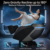 4D Massage Chair Full Body, Zero Gravity Recliner with AI Body Scan & SL Track, Air Compression, Heat Therapy, Foot Roller, Bluetooth Speaker, Quiet Motor, Space Saving Massage Chair for Home