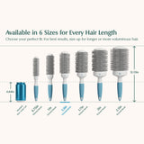 Professional Round Brush for Blow Drying - Small Ceramic Ionic Thermal Barrel Brush for Sleek, Precise Heat Styling and Salon Blowout - Lightweight Round Hair Brush (Barrel 1.3 inch, Bristle 2 Inch)