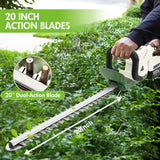 ALSO GO 20'' Cordless Hedge Trimmer, 21V Electric Bush Trimmer, Cordless Shrub Trimmer with 3Ah Battery and Charger, 3/4'' Cutting Capacity, Grass Shrub Trimmer for Garden, Lawn