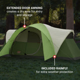 Coleman Montana 8-Person Camping Tent with Rainfly, Weatherproof Family Tent Sets Up in 15 Mins, Fits Multiple Airbeds