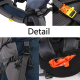 Esup 50L Camping Hiking Backpack Men with rain cover 45l+5l Lightweight Backpacking Backpack Travel Backpack (Orange)