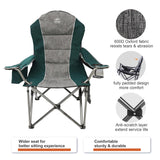LANMOUNTAIN Camping Chairs for Adults,High Back Folding Camp Chair with Cup Holder and Cooler Bag,Heavy Duty Outdoor Lawn Chairs,Perfect for Camping,Hiking,Picnics,and Beach Trips,Dark Green…