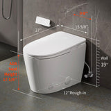 Luxury Smart Toilet with Bidet Built in, Auto Open Close, Foam Shield