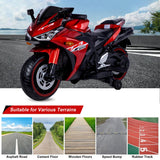 12V Electric Ride On Motorcycle for Kids, Training Wheels, Full Hand Drive Motorbike Toy, Perfect for Boys and Girls (3-8 Yrs) (RED)