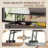 WLIVE Morden Lift Top Coffee Table for Living Room/Dining/Office, Black