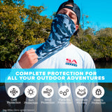 S A Soul of Adventure 5-Pack UV Face Shield | UV Protection, UPF 30+ Multipurpose Neck Gaiter Balaclava for Adults | Motorcycle Pack
