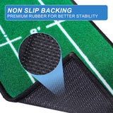 Ponsonbay Golf Putting Mat Indoor & Outdoor Professional Golf Practice Putting Green Mat with Distance Marker Anti Slip Backing Golf Training Accessories Portable Matt