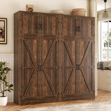 Unikito 71” Kitchen Pantry Storage Cabinet with Adjustable Shelves, 2 Pack
