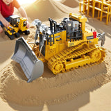 BLQCSLH Excavator Set，rc Dump Truck Command The Site Conquer The Dir，2.4Ghz Remote Control Construction Vehicle Set Children's Toys，Alloy Material Simulate True Scale (Bulldozer)