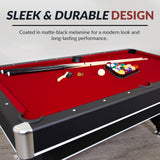 6 Ft Pool Table, with Ping Pong Multi Game Combo Tables for Family Recreation Game Rooms Hathaway