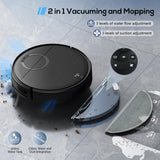 Robot Vacuum, 2 in 1 Robot Vacuum and Mop Combo for Pet Owners: Strong Suction, Anti-Tangle Brushless Inlet, Picks Up Dog & Cat Hair, Wet Mopping Removes Paw Prints, Auto-Recharge with Schedule
