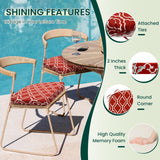 Outdoor Chair Cushions Set of 4, Water Resistant Patio Chair Cushions with Ties