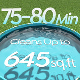 TALOSBO Pleco S1 Cordless Pool Vacuum Robotic Pool Cleaner with 75-80Mins Runtime, Small Pool Robot for Above-Ground Pools up to 645 Sq.ft, Lightweight, Auto-Parking