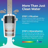 Invigorated Water - Alkaline Countertop Water Filter Dispenser, Large 38-Cup Capacity, Mineralized Alkaline Water, BPA-Free, 96 Gallons/Filter (White, 1 NSF Filters Included)