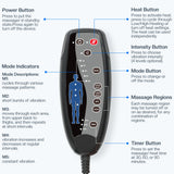 CILI Massage Chair Pad,Back Massager with Heat,Massage Seat Cushion with 10 Vibration Motors,30-60-90 Minutes Heating Options,Chair Massager for Office Chair, Home Office Use