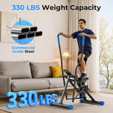 OWLSKY Stair Stepper Vertical Cardio Exercise Climber Stair-Master for Exercise at Home Full Body Workout Machine with Handlebar 330LBS Load with Adjustable Step Range Pedals