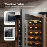 Ca'Lefort 24 Inch Wine Fridge, 61 Bottles Wine Cooler Refrigerator