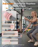 VividPulse Pink 2PCS Weighted Ropeless Battle Ropes for Home Gym - Portable & Quiet Training Rope for HIIT, Strength & Low-Impact Cardio - Full Body Workout Equipment for Men & Women
