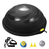 VEVOR 26-inch Half Exercise Ball Trainer, 1500 lbs Capacity Balance Ball, Includes Resistance Bands and Pump, Ideal for Full Body Workouts, Yoga, and Strength Training at Home Gym, Black
