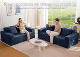 MAXYOYO Sofa Bed, 80-Inch Oversized Boneless Loveseat, 2 Cup Holders