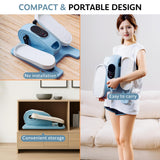 Under Desk Elliptical Exercise Machine, Electric Leg Exerciser with 12 Speeds, Forward & Reverse Modes,Quiet Compact Seated Pedal Stepper Machine (Blue)