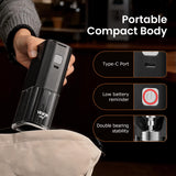 VEVOK CHEF Portable Electric Coffee Grinder,Adjustable Stainless Steel Burr Coffee Bean Mill,One-Button Grinder with USB Rechargeable,Auto‑Stop for Espresso to French Press,for Outdoor Use(Black)