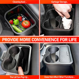 Trash Can for Ford Maverick 2025 2024 2023 2022,Upgraded Rear Trash Bin with Dual Cup Holder
