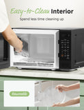 COMFEE CMO-C20M1WB Countertop Microwave Oven with 11 power levels, Fast Multi-stage Cooking, Turntable Reset Function, Speedy Cooking, Weight/Time Defrost, Memory function, Children Lock, 700W