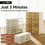 ANTBOX Portable Shoe Rack Organizer for Closet Entryway, Stackable Sneaker Storage Shoe Cabinet with Magnetic Clear Door, Large Plastic Storage containers Bins with Lids 10 Tiers 40 Pairs