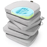SUNROX Gel Memory Foam Chair Cushions, FadeShield Water-, Stain-Resistant Durable Reversible Seat Cushion Pads with Ties for Indoor