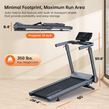 Vitalwalk Foldable Walking Pad Treadmill with Incline 20%/15% Auto, 48"x18"