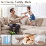 GNIXUU Oversized Modular Cloud Sectional Couches for Living Room, Camel