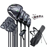 PGM Men's Complete Golf Club Sets - 12 Pieces - 3 Wood (#1,3,5), 1 Hybrid (#4H), 6 Irons(#5,6,7,8,9,PW), RH