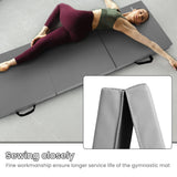 BalanceFrom Three Fold Folding Exercise Mat with Carrying Handles for MMA, Gymnastics and Home Gym Protective Flooring, 2-Inch Thick, Gray BalanceFrom