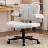 Ergonomic Office Chair - Wide Seat Criss Cross Back Design, Adjustable Arms