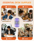 2 Pack Electric Pencil Sharpener, Fully Automatic, for Classroom, Purple