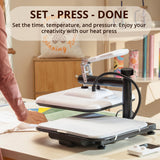 Heat Press Machine for T Shirts - 15x15 Swing Away Shirt Press Machine - Professional Heat Press for Sublimation