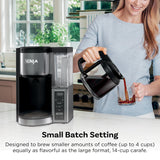 Ninja Fresh Brew™ Drip Coffee Maker | Programmable 14Cup Glass Carafe, Brew Classic & Rich, 70oz Removable Water Reservoir | Small Batch, Delay Brew, Adjustable Warming Plate | Stainless Steel | CE451