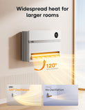 Smart Wall Heater, Electric Space Heater for Bedroom 1500W, 120° Vertical Oscillation, Adjustable Thermostat Dreo