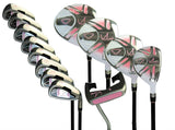 Sephlin Signature Women's 13 Pcs Right Hand Golf Clubs Set & Golf Bag (Pink_Silver)