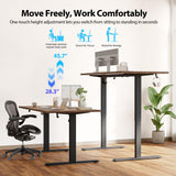 Agilestic Electric Standing Desk, 55 x 28 Inches Height Adjustable Desk, Sit Stand up for Work Office Home