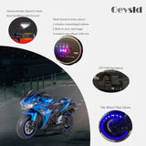Electric Ride-On Motorcycle for Kids with 12V Motor, Training Wheels, Manual Throttle, Light Up Wheels, Music Player & Headlights - Ages 3-6 (Blue + Plastic + 50-99 pounds)