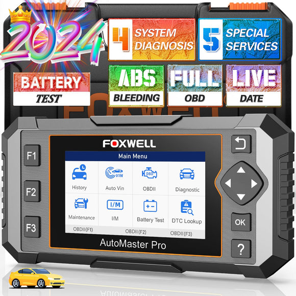 2024 Newest FOXWELL NT614 Elite OBD2 Scanner with 5 Resets ABS Bleeding/SAS Calibration/Oil/EPB/Throttle FOXWELL