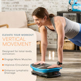 Lifepro Voice-Controlled Vertical Motion Vibration Plate for Lymphatic Drainage with Heat Therapy – Whole Body Curved Vibrating Platform