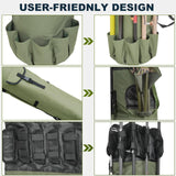 SILANON Fishing Rod Bag Pole Holder, Portable Fishing Rod Case Carrier Canvas Pole Storage Bag Travel Carry Case Waterproof Fishing Tackle Gear Organizer