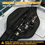 Booms Fishing PB4 4.4ft~5ft Fishing Rod and Reel Case, Portable Folded Fishing Pole Case, 0.6ft/8" Extended Design Fishing Spinning Rod Bag, Store Up to 2~3 Fishing Rods and Reels, 52"~60"